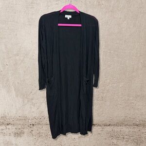 Trim & Tailor Black Open Front Cardigan